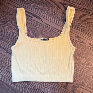 Yellow Zara tank size M/L